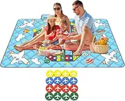 Play Mat - Floor Mat | Foldable Beach Blanket Thickened Multifunctional Crawling Mats with Chess Pieces for Beach Park Lawn Picnic Festival Outdoor Rug Chess Carpet for Family Party