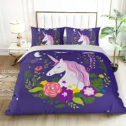 My Unicorn Purple Quilt/Doona Cover Set