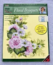 PLAID Donna Dewberry Floral Bouquets One Stroke Painting Crafts Booklet & DVD