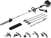 GIANTZ Pole Saw, 62Cc Hedge Trimmer Brush Cutter Poles Tree Pruner Chainsaw Cordless Black