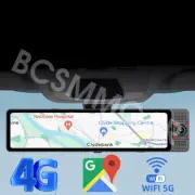 Car Mirror DVR Rear View Camera 12IN Touch Screen Dash Cam 3 Lens Kit ADAS FM (for: Honda)
