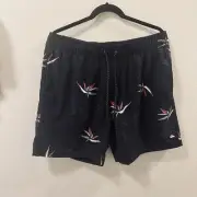 Quicksilver Swim Trunks Large Men's NEW 7" Inseam 50 UV Protection Black
