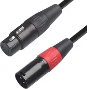 3 Pin XLR Male to 5 Pin XLR Female Cable, tunghey 3 Pin XLR Male to 5 Pin XLR Female DMX Adapter Cable for Microphone DMX DMX512 Stage Lighting Turnaround (1M)