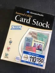 Georgia Pacific 5 Assorted Color Card Stock Scrapbooking 110 Lbs. 150 Sheets