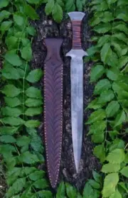 CUSTOM HANDMADE INTEGRAL MEDIEVAL VIKING BATTLE READY SHORT SWORD