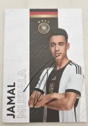 SUPERSTAR JAMAL MUSIALA SIGNED IN PERSON 4X6" GERMANY 2023 PROMO CARD SOCCER