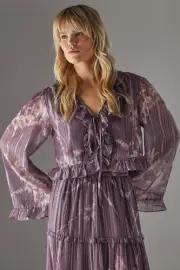 Warehouse Mauve Top Womens Casual Tops