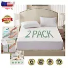 Deep Pocket Fitted Waterproof Mattress Protector for Cal King - Machine Washable