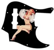 Pickguard compatible with Fender J Bass Ultra Pin Up Billowed Sleeves BK