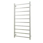 Radiant STR02 Square Bar Heated Towel Rail - 600 x 1200mm- Mirror Polished - Stainless Steel - Bottom Right/Top Left Wiring