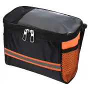 Bike Handlebar Bag, Waterproof Bike Basket Bag Bicycle Accessories, Orange
