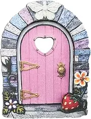 Fairy Door for Wall, Fairy Door for Garden, Fairy Garden atures Adorable Yard Sculpture for Indoors or Outdoors Yard Tree Trunk Fairy Home