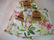 New! S/3 Spring Floral Butterfly Potholders Oven Mitt Set Cotton Kitchen Set