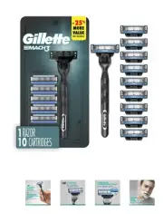 Gillette Mach3 Shaving Razor for Men, 1 Gillette 3-Blade Razor Handle for Men's