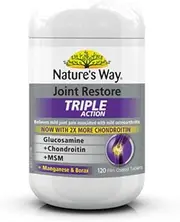 NATURE'S WAY Joint Restore Glucosamine + Chondroitin + MSM Tab X 120 PURPLE & WHITE 1 Count (Pack of 1)