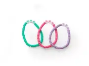 American girl 3 beaded bracelets heart charms for 18'' doll Summer's Acessories