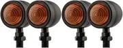 Motorcycle Indicators Turning For Y&amaha MT 07 09 03 For Tenere FZ6 FZ1 12V 10mm Black Chrome Turn Signal Light Halogen Direction Indicator Running(4pcs Black)