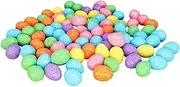 Foam Foam Research Decorations Eggs Small Plastic Egg Decorations 1.5 x 1.8 cm Colourful Artificial Easter Eggs Glitter Easter Photo Props Decorative Foam Eggs Decorations for Han