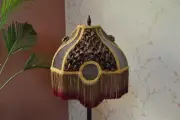 Lampshade vivian brown smoking hand-stitched table lampshade floor lampshade