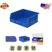 Craftsmanship Meets Function - Blue Stackable Storage Bins, 6-Pack, 11x5 Inch