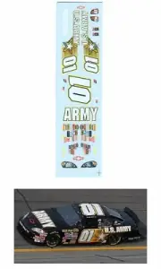 #01 Mark Martin ARMY 2007 decal AFX Tyco Lifelike 1/64 scale