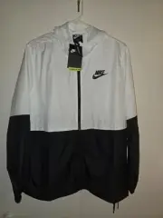 Womens Nike Windbreaker Jacket Black And White 1x Plus Size New