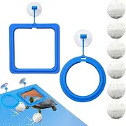Fish Feeding Ring -Feediing Rings for Fissh Tanks | Aquarium Feedinng Ring | 2X Aquariuum Fiish Floating Food Feeders with 6 Nitrifying Balls | Feeding Rings with Suction Cups for Turtle, Betta,