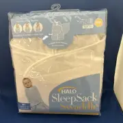 Halo Sleep Sack Swaddle Size NB 0-3 Months Cream Fleece TOG 3.0 NIB