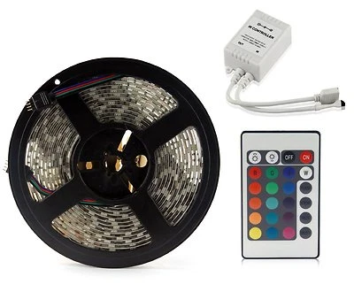 Flexible RGB 150-300 LED Strip Light Kit Waterproof Tape Multi-coloured 5m 5050