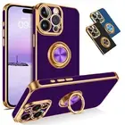 For iPhone 15/Pro/Pro Max Phone Case Ring Holder Stand Shockproof Rugged Cover