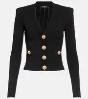 [Balmain] Balmain Cropped cardigan UK 10 black