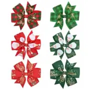 Girls Hair Clip Dovetail Bowknot Shaped Hairpin Printed Design Hair Clips