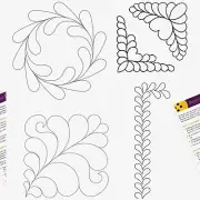 QuiltMaster 4-Piece Stencil Set: Borders, Patterns & Antique Designs for Machine