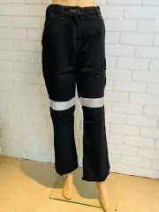 Bisley Ladies Cargo Work Pants Flame Retardant trousers reflective 3M tape Navy