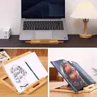 Adjustable Bamboo Foldable Laptop Stand Portable Laptop Riser Desk Table Stand