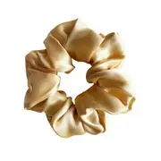 Culturesse Laurie 10cm Mulberry Silk Scrunchie Hair Tie Women's Accessory Gold