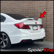 Rear Add-on Gurney Flap Lip Spoiler (Fits: Honda Civic 2013-2015 4dr) 244GFC (for: Honda Civic)