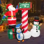 5 Ft Christmas Inflatable Airblown Santa Clause, Snowman, & Penguin