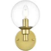 Living District LD7318W6BRA Jaelynn 1 Light 6 inch Brass Bath Sconce Wall Light