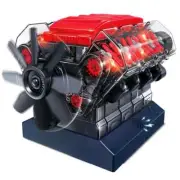AM-DIY V8 Engine Model Assembly Kit Eight Cylinder Engine Model Building High-Te