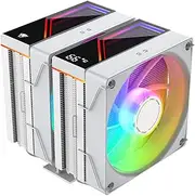 ICOLER KF620-DGT White CPU Air Cooler，Dual ARGB PWM Fans, 6 Heat Pipes, Digital Display Top Cover - High-Performance Cooling for AMD:AM4 AM5/Intel LGA 1700/115X/1200/1366/1851 PC Cooler
