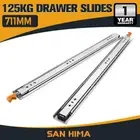San Hima 2x 125kg Locking Drawer Slides / Runners 711mm 4wd Trailer Fridge Draw