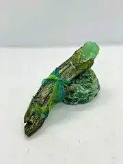Green Calcite Crystal Wand Handmade Wicca Ritual Spellwork One of a kind