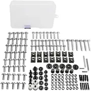 Motorcycle Fairing Bolt Kit for Moto for Guzzi for V85TT V9 for Roamer/Bobber / V85 TT for V7 Stone Motorcycle Complete Full Fairing Bolts Kit Screws Nuts Clips(Silver)