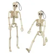 MEMOVAN 16" Halloween Skeleton 2pcs Full Body Posable Halloween Skeletons with