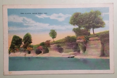 The Cliffs, Near Peru, Ind. WB Postcard