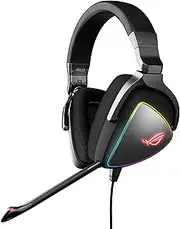 ASUS ROG DELTA USB-C Gaming Headset for PC, Mac, PlayStation 4, Teamspeak, and Discord with Hi-Res ESS Quad-DAC, Digital Microphone, and Aura Sync RGB Lighting