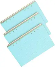 HONMEET Loose Leaf Paper Sheets 3 Pack A5 Notebook Refills 6 Hole Binding Colorful Sheets for Easy Management and Writing