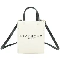 在飛比找Yahoo奇摩購物中心優惠-GIVENCHY G-Tote 字母印花帆布直立式迷你手提/