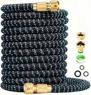 zolyet 22.5 Meter Expandable Flexible Garden Water Hose-3X Expandable Watering Hose -Leak Proof, Puncture, No Kink, for Washing and Watering (Without Nozzle, Black+Blue) 75FT/22.5M